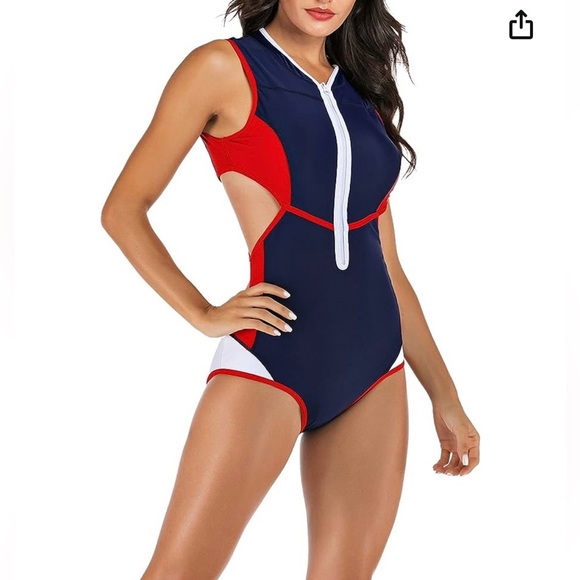 Full Size Cutout Printed Sleeveless One-Piece Swimwear